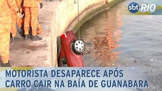 Motorista desaparece após carro cair na Baía de Guanabara