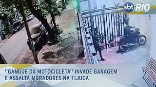 "Gangue da motocicleta" invade garagem e assalta moradores na Tijuca