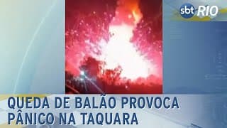 Queda de balão provoca pânico na Taquara