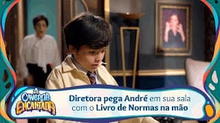 André se assusta e acaba rasgando livro de normas | A Caverna Encantada