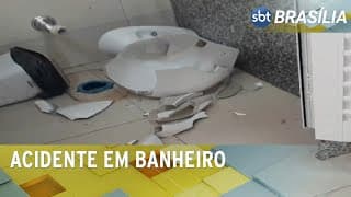 Idosa fica ferida após vaso quebrar com ela sentada, no restaurante comunitário | SBT Brasília