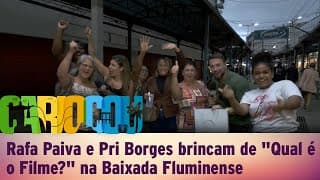 Rafa Paiva e Pri Borges brincam de "Qual é o Filme?" na Baixada Fluminense