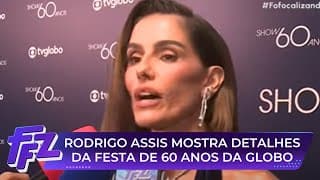Rodrigo Assis entrevista famosos na festa de 60 anos da Globo | Fofocalizando 01/05/25