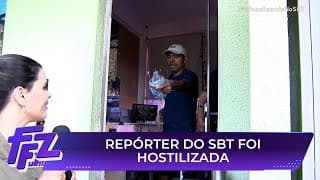 Repórter do SBT enfrenta homem que jogou água nela | Fofocalizando 27/05/25