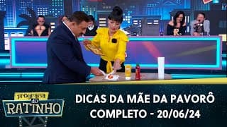 Milene Pavorô desafia Ratinho a limpar uma mancha na bancada | Programa do Ratinho (20/06/24)
