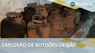 Polícia Civil investiga incêndio de botijões em Ceilândia | SBT Brasília 1ª Edição