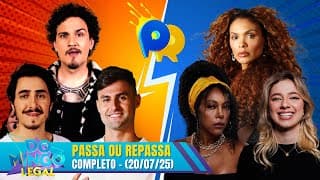 TIME CASTANHARI vs TIME NEGRA LI no Passa ou Repassa | Domingo Legal (20/07/25)