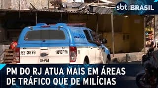 PM do Rio age mais em áreas dominadas pelo tráfico do por milícias | SBT Brasil (05/06/24)