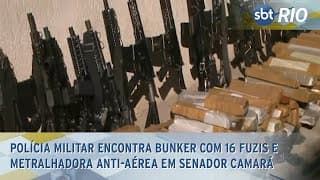 Polícia Militar encontra bunker com 16 fuzis e metralhadora anti-aérea em Senador Camará