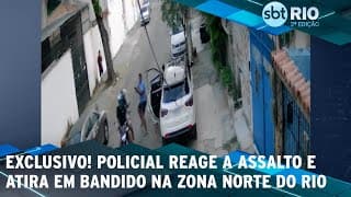 EXCLUSIVO! Policial reage a assalto e atira em bandido na Zona Norte do Rio