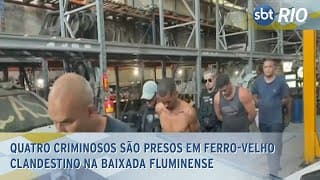 Quatro criminosos são presos em ferro-velho clandestino na Baixada Fluminense
