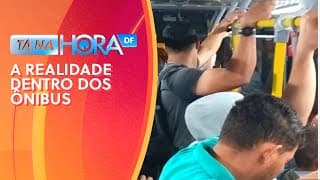 Kenzô enfrenta a dificuldade para embarcar e o aperto dentro do ônibus | Tá na hora DF