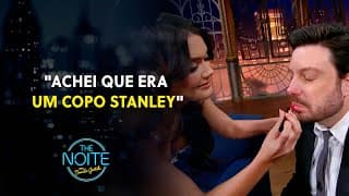 Danilo testa impressora de batom coreano com Franciny Ehlke | The Noite (02/10/24)