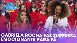 Gabriela Rocha protagoniza encontro especial e surpreende fã no palco do Domingo Legal