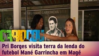 Pri Borges visita terra da lenda do futebol Mané Garrincha em Magé