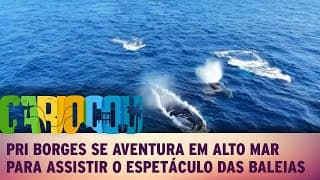 Pri Borges se aventura em alto mar para assistir o espetáculo das baleias