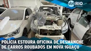 Polícia estoura oficina de desmanche de carros roubados em Nova Iguaçu
