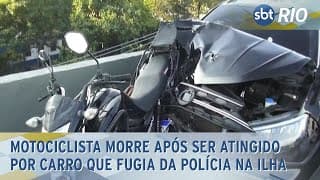 Motociclista morre após ser atingido por carro que fugia da polícia na Ilha do Governador