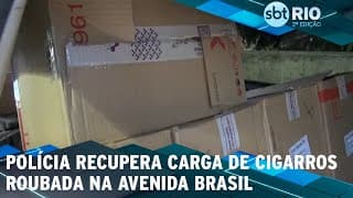 Polícia recupera carga de cigarros roubada na Avenida Brasil