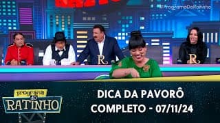 O dia que a dica da Pavorô deu errado no meio do programa | Programa do Ratinho (07/11/24)