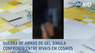 Guerra de armas de gel simula confronto entre rivais em Cosmos