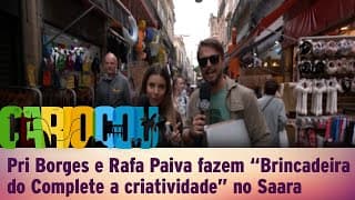 Pri Borges e Rafa Paiva fazem "Brincadeira do Complete a criatividade" no Saara