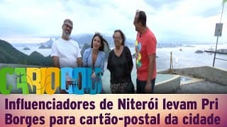 Influenciadores de Niterói levam Pri Borges para cartão-postal da cidade