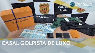 Casal de golpistas é preso após fazer compras de luxo com cartões clonados | SBT Brasília 2ª ed