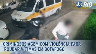 Criminosos agem com violência para roubar vítimas em Botafogo