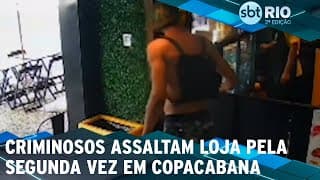 Criminosos assaltam loja pela segunda vez em Copacabana