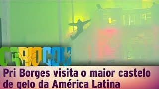 Pri Borges visita o maior castelo de gelo da América Latina