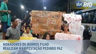 Moradores de Barros Filho realizam manifestação pedindo paz