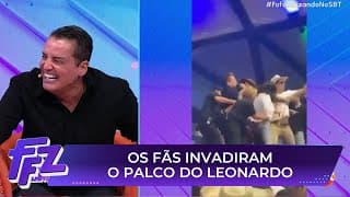 Fãs invadem palco e seguram Leonardo no colo | Fofocalizando 19/05/25