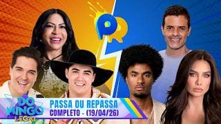 TIME NATANZINHO LIMA vs FLÁVIA PAVANELLI no Passa ou Repassa | Domingo Legal (19/04/26)