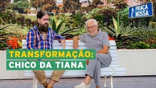 Bastidores: veja a transformação do Cleber Rosa em Chico da Tiana |  A Praça é Nossa