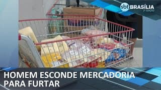 Homem é flagrado com mercadoria escondida em tentativa de furto | SBT Brasília 2° Edição