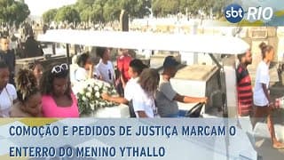 Comoção e pedidos de justiça marcam o enterro do menino Ythallo