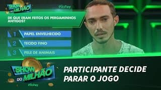 Após apostar nas cartas, participante decide parar o game | Show do Milhão PicPay (08/10/21)