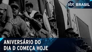 80 anos do Dia D: Joe Biden e rei Charles III participam de homenagens | SBT Brasil (05/06/24)