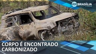 Corpo é encontrado carbonizado dentro de carro em chamas | SBT Brasília 2° Edição