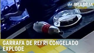 Pet com refrigerante causa explosão em Valparaíso, ninguém se feriu no acidente | SBT Brasília