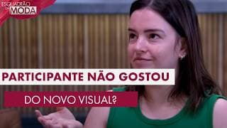 Priscila não esconde a reação ao ver o novo cabelo: "Não gostei", dispara ela no Esquadrão da Moda