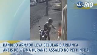 Bandido armado leva celular e arranca até os anéis de vítima durante assalto no Pechincha