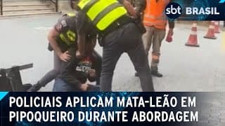 Policiais que deram mata-leão em pipoqueiro serão investigados | SBT Brasil (05/06/24)