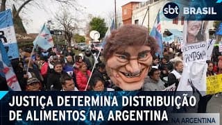 Alimentos perto do prazo de vencimento geram crise no governo da Argentina | SBT Brasil (05/06/24)