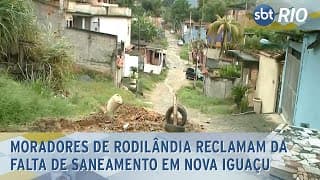 Moradores de Rodilândia reclamam da falta de saneamento em Nova Iguaçu
