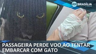 Passageira perde voo apos gato se assustar e fugir em aeroporto | SBT Brasília 2° Edição