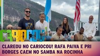 Clareou no Cariocou! Rafa Paiva e Pri Borges caem no samba na Rocinha