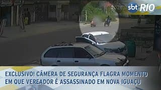 EXCLUSIVO! Câmera de segurança flagra momento em que vereador é assassinado em Nova Iguaçu