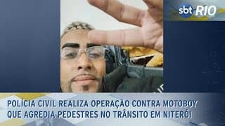 Polícia Civil realiza operação contra motoboy que agredia pedestres no trânsito em Niterói